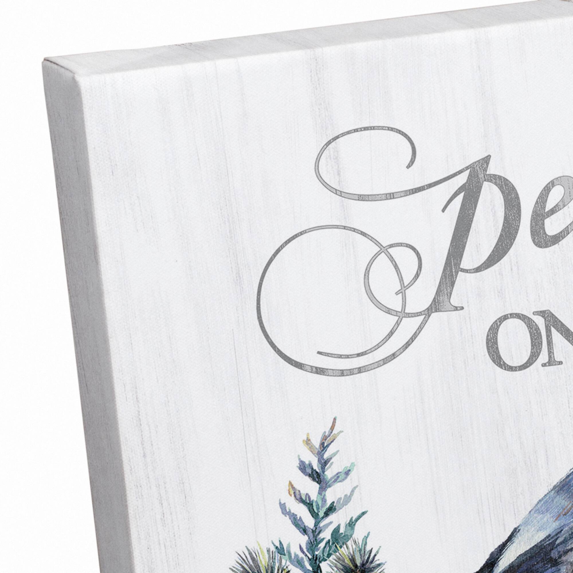 Peace On Earth Bird Canvas Wall Art